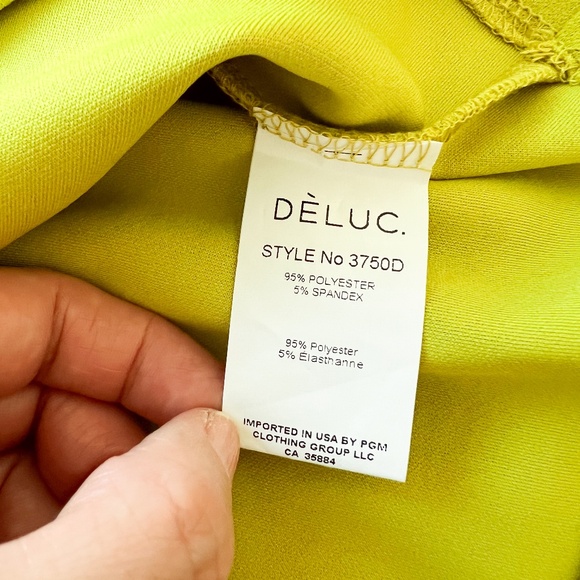 Deluc Green/Lime Cowl Neck Size M - Picture 7 of 8